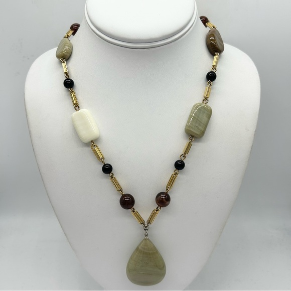Les Bernard Vintage Gem Pendant Necklace - Picture 1 of 3